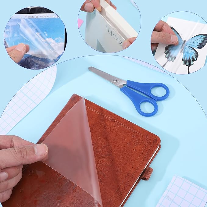 WSICSE Clear Contact Paper Roll 17in x 20ft Peel and Stick Adhesive Book Cover Plastic Protector for Books Crafts Textbook Home Gift Wrapping