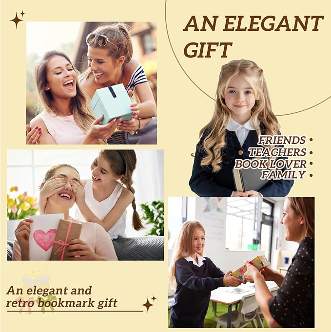 MOTEERLLU Custom Magnetic Bookmarks for Women Men, Leather Book Marker Gifts for Book Lovers, Readers, Teachers, Mom, Personalized Initial Bookmark Holder Page Marker for Reading