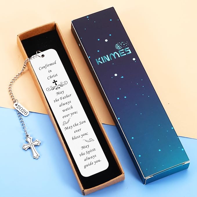 2026 Confirmation Gifts for Teenage Girls Boys Catholic Confirmation Bookmark Gifts First Communion Gifts for Girls Boys Christian Religious Baptism Gifts for Godson Daughter Christmas Birthday Gifts