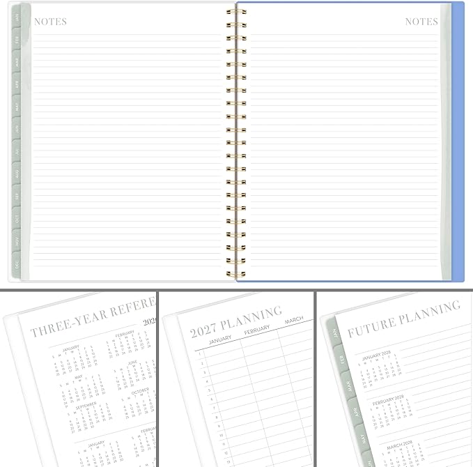 Mead Cambridge 2027 Planner, Weekly & Monthly, 8.5" x 11", Leah Bisch, Floral Rain (LB56-905-27)