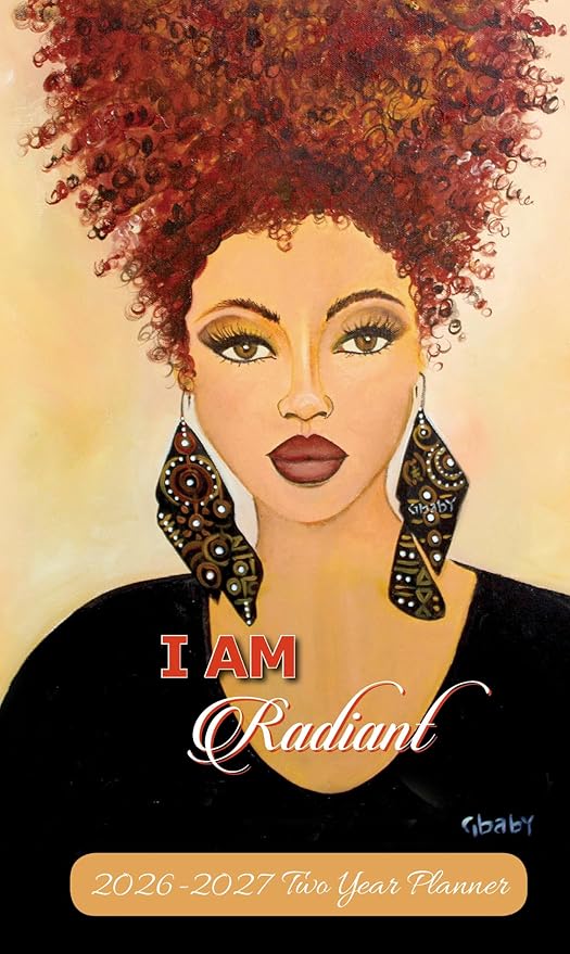 Shades of Color 2026 2027 2-Year Pocket Planner for Black Women - I Am Radiant