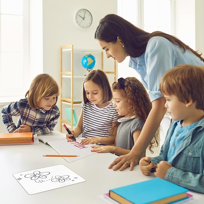 JarThenaAMCS Dry Erase Lapboards 36 Pack Double-Sided 9"x12" Small Lined Whiteboards with 36 Erasers and 36 Markers Mini Portable Drawing Learning Boards for Students Education Teacher Classroom