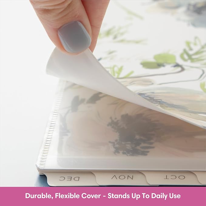 Blue Sky Kelly Ventura 2027 Weekly and Monthly Planner Calendar, January 2027 - December 2027, 8.5" x 11", Flexible Cover, Laminated Tabs, Durable Twin Wire Binding, Storage Pocket, Includes Sticker Sheet, Anemones