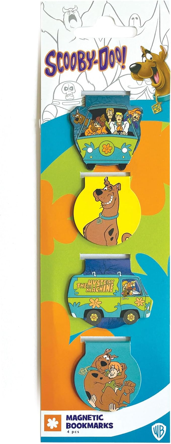 Paper House Productions Scooby Doo Set of 4 1" Magnetic Die-Cut Page-Top Bookmarks