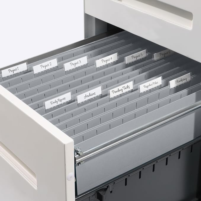 SUNEE Hanging File Folders Legal Size, Gray File Folders 25 Pack 1/5-Cut Tabs, Stay Organized for Your Home and Office Bulk File and Documents