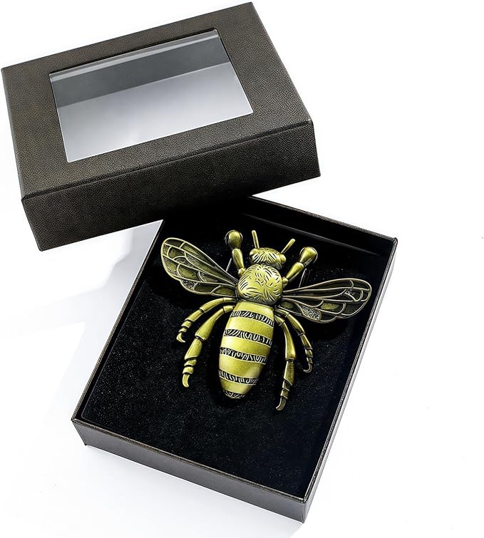 Honeybee Bookmark,Metal Bookmarks,Journal Clip,Book Page Holder,Vintage Book Clip,Hold Journal Open While Writing and Free Your Hands, Gifts for Book Lovers, Readers, Writers (Honeybee)