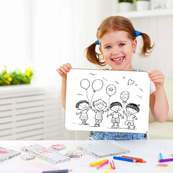 Small White Board Dry Erase Boards 9''x 12'', Mini Double Sided Portable Whiteboards with 3 Markers and 1 Eraser for Teachers Supplies Lapboards