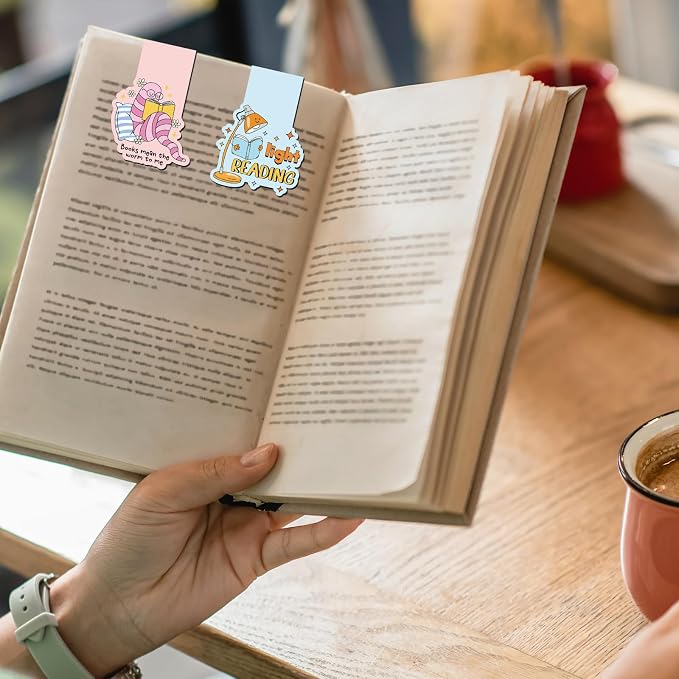 Funny Magnetic Bookmarks Gifts - 8 PCs Cute Magnet Book Marks for Reading Women Bulk Page Markers Clips for Book Lovers Readers Bookish Bookworm Kids Students Teachers Birthday Accessories