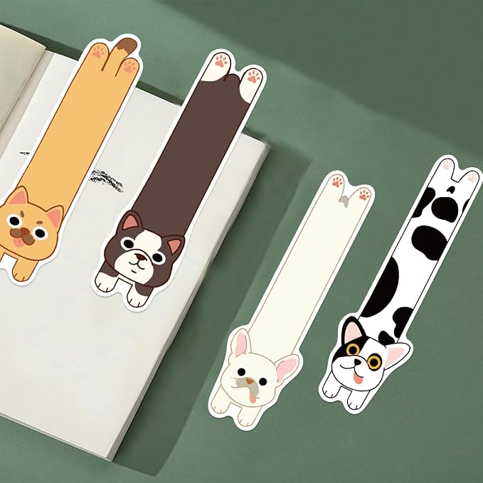 30 PCS Cat Dog World Bookmark, Bookmarks for Cats and Dog Lovers, Bulk Bookmarks for Men and Women, Unique Book Mark for Reading for Boys, Girls, Students, Classroom Gifts, Prize, Reading