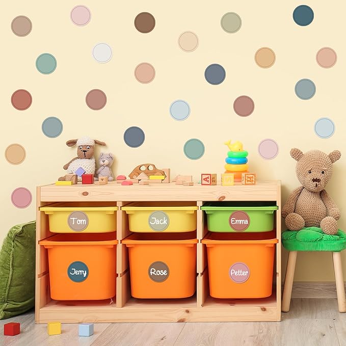 Boho Round Cutouts with 100Pcs Glue Points 16 Colors Circle Shape Paper Cut-Outs Colorful Round Cutting Bulletin Board Decor for Back to School DIY Craft Art Home Party Favor, 80Pcs