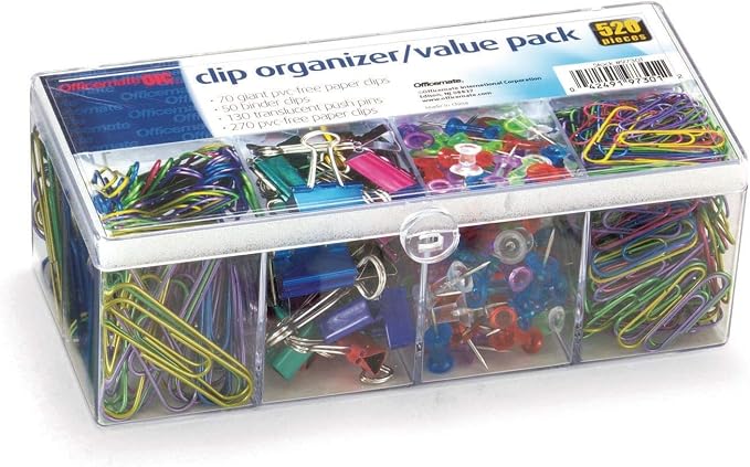 Clip Organizer Value Pack, 18/PK, Assorted, Sold as 1 Package