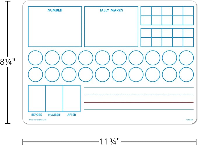 Teacher Created Resources Double-Sided Learning Numbers 1–20 Dry-Erase Boards (TCR77076)