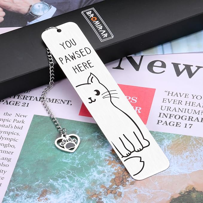 Cat Book Marks, Cat Lover Gifts for Women Men, Fathers Day CAT Dad Gifts Cute CAT Bookmarks for Girls 10-12 Cats Gift for Girls Boys Friends Book Lovers Bookish Gift Book Marks for Reading Women Nerds