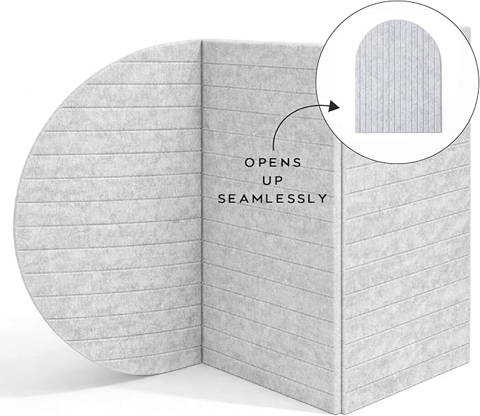 Orelle Fluted Arch Felt Bulletin Board (Heather Gray, 23 x 31)