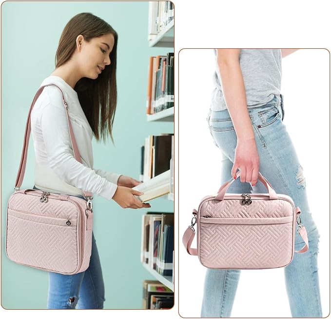 Aplufine Large Bible Case for Women-Bible Covers-Bible Carrying Case-Book Bags and Totes for Women with Detachable Shoulder Strap, Bible Gift