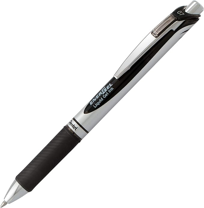 Pentel EnerGel RTX Gel Ink Pens, 0.7 Millimeter Metal Tip, Black/Red/Blue Ink, 3 Packs (BL77BP3M), Assorted