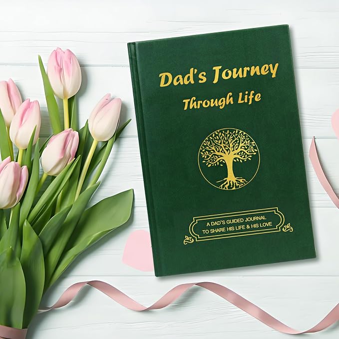 A Father's Guided Journal to Share His Life Memory Keepsake Book,Fathers-Day Birthday Gift for Dad Life Journey Daddy Story Journal,Hear Dad Story,Dark Green