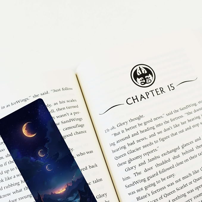 40 pcs Wings of Fire Bookmarks - from Wings of Fire Book 1-15 Author Tui Sutherland Bookmark Merch for Book Fans, Kawaii Dragon Lovers, Party Favor, Student Rewards (WOF_40pcs_Bookmark)