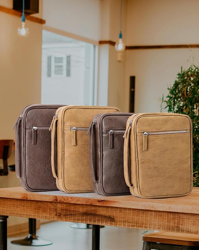 Bible Cover - Bible Case for Men with Durable Handle, Carrying Book Case Church Bag, Protective with Zippered Pocket, Ideal for Church and Prayer Meetings, Christian Gift for Men