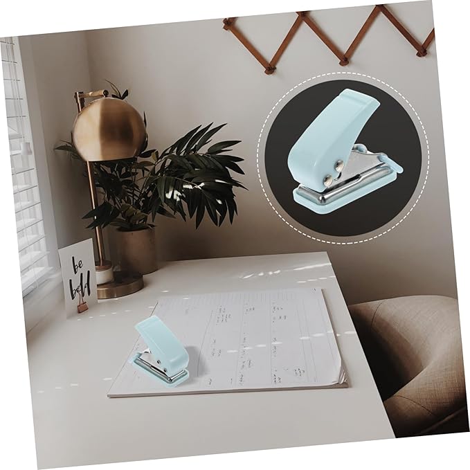 Mini Hole Punch Portable Office Stapler Compact Document Stitcher for Students Sturdy Desk Ornament for School and Office Supplies