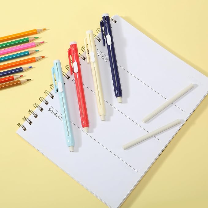 Mr. Pen- Retractable Mechanical Eraser Pens, 24 Pack, Pink & Blue Barrels, Bulk Latex-Free Precision Pencil Erasers for Artists, Students, Drawing, Sketching & Drafting