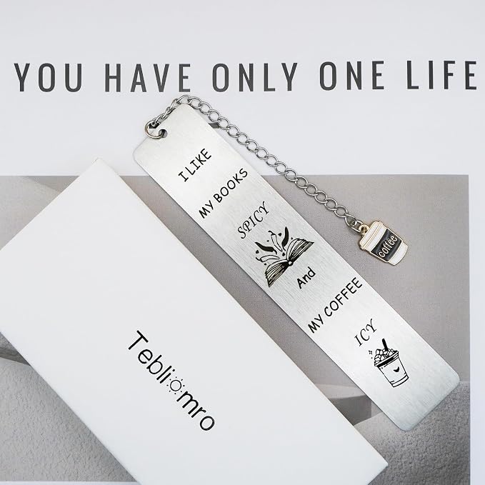 Spicy Bookmarks for Women, Friendship Reading Gifts for Girls, Coffee Lovers Book Lovers Gift for Readers, Funny Gag Birthday Christmas Gifts for Her, Book Club Gift Idea