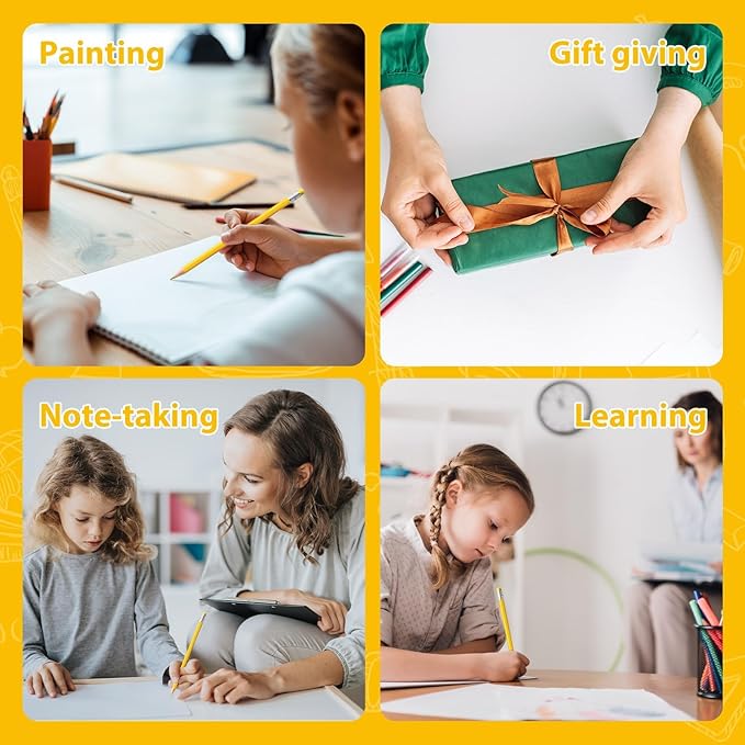 36 PCS Yellow Pencils with Eraser, Pre-Sharpened HB Spring & Easter Pencils for Kids, School Supplies for Writing, Drawing & Easter Art Crafts (Yellow)