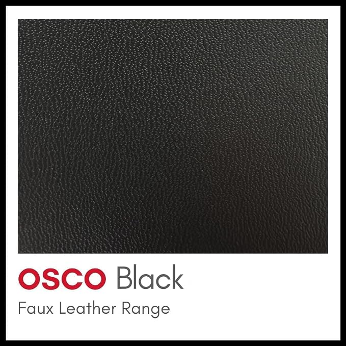 Osco Black Faux Leather Pen Pot, Desk Tidy Pencil Holder, Office Organiser, Makeup Brush Holder, Stationery Storage, Cosmetics Display, Home Office Accessories, Compact Desk Organiser