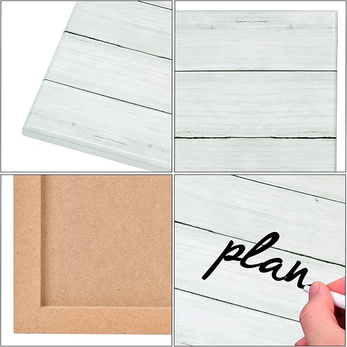 Wooden Planks Print Magnetic Surface Dry Erase Board, 30 x 20 inches Decorative White Board for Wall with Design, Frameless Dry Erase Board for Wall(Plank,5075,1pc)