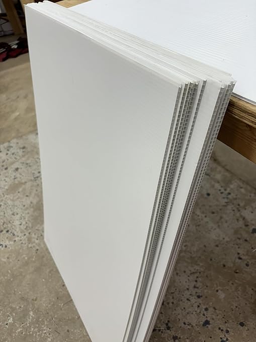(5) Corrugated Plastic Board 24"x36" Outdoor Poster Board for Garage and Estate Sale, Moving, Lawn, Happy Birthday, Ginea Pigs pens, Open House Supplies, Arts & Crafts, 4mm Thick Sheets Blank Surface