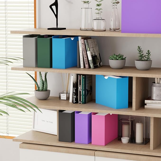 Plastic 3 inch expanding file jacket folders,12 Pack Reinforced Colored Manilla Pocket Folders,Poly Expandable File pocket for Documents,Heavy Duty Expansion Pocket Files with Straight Cut Tabs