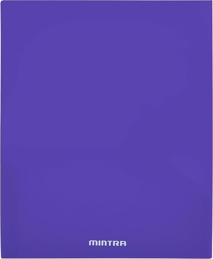Mintra Office Poly Pocket Folders (Purple, 8pk)