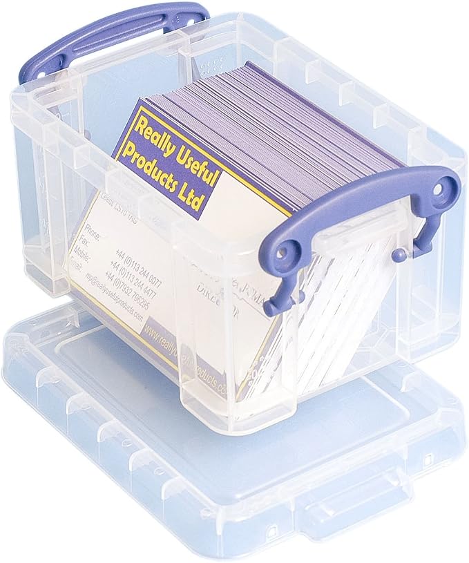 Really Useful Plastic Storage Box 0.3 Litre Clear (Pack of 10)
