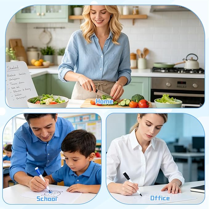 Mini White Boards for Students, 14 Pack 5 x 7 Inch Double-Sided Dry Erase Boards with Markers & Erasers, Reusable Small Lap Boards for Classroom Teacher Student Interactive Learning
