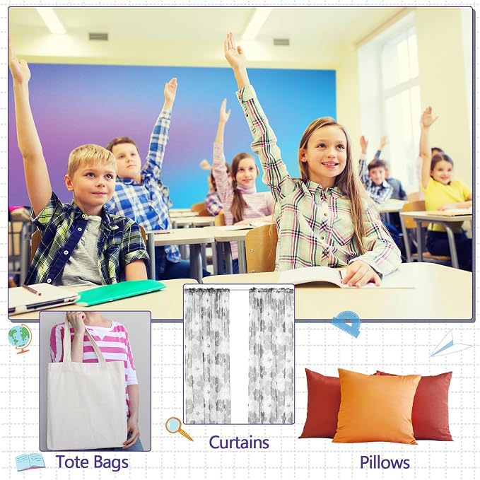 Mindsoft Bulletin Board Paper 48'' x 107'' Class Boards for Classroom Bulletin Boards Everyone is Welcome Classroom Board Decor Pillows Curtains Crafts (Purple Blue,1 Pc)