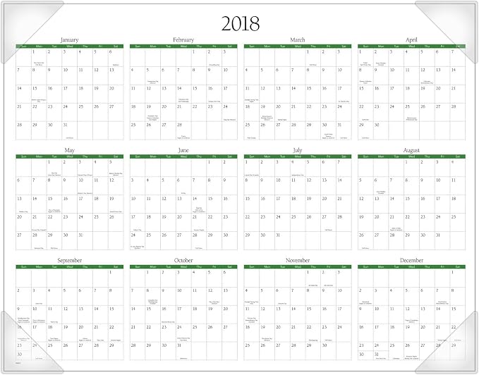 AT-A-GLANCE Monthly Desk Pad Calendar, January 2018 - December 2018, 22" x 17", Panoramic, Seascape (89803)