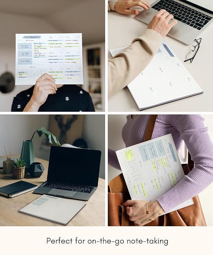 Lamare Weekly Planner Notepad – Premium Undated Weekly To Do List Notepad for School, Home & Office Day Planner, Desk To Do List Pad and Productivity Planning Pad