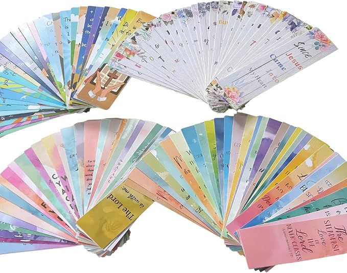 150PCS Christian Bible Verse Bookmark | Inspirational Scripture with Colorful Design | Paper Material | Ideal for Church, Sunday School & Gifts (Inspirational Series, 150)
