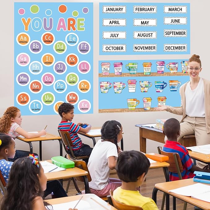 Sky Blue Bulletin Board Paper Roll Light Blue Bulletin Board Background Paper Back to School Classroom Decoration Poster for Art Craft DIY Projects Home Office Classroom Party Supplies 17.7in x 20ft