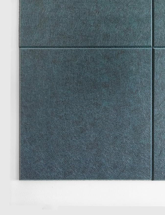 Dark Green Bulletin Board | Large Cork Boards Alternative for Walls | Felt Cork Board for Office, Home & Classroom | Green Office Classroom Supplies | Felt Wall Tiles (12-Pack) | Emerald