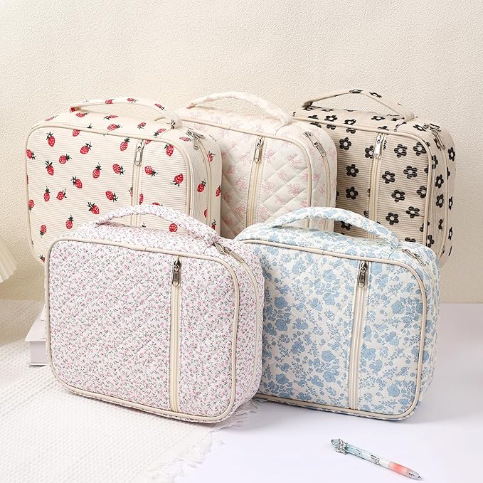 Large Bible Cover Case for Women,Bible Bag,Floral Bible Storage Bags with Zipper Pocket and Handle