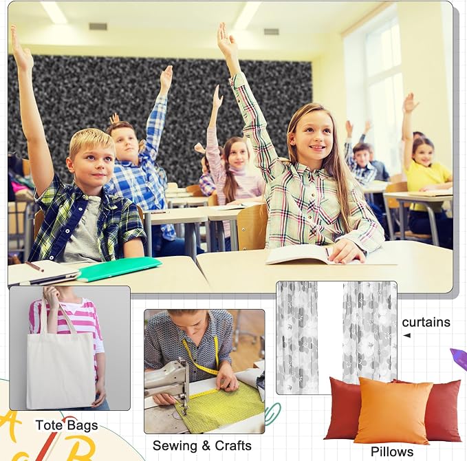 Mindsoft Bulletin Board Paper 48'' x 107'' Class Boards for Classroom Bulletin Boards Everyone is Welcome Classroom Board Decor Pillows Curtains Crafts(Composition,2 Pcs)