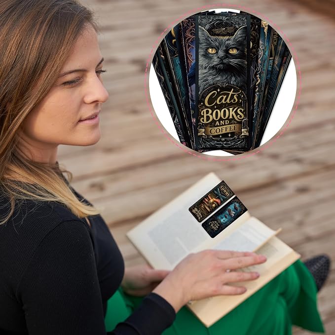 Dark Romance Magnetic Bookmark Gifts - Wxiben 30 Pcs Dark Fantasy Magnet Book Markers for Reading Gothic Tarot Cards Bookmarks Magnetic Page Clips Gifts for Book Lovers Women Men Students Teacher