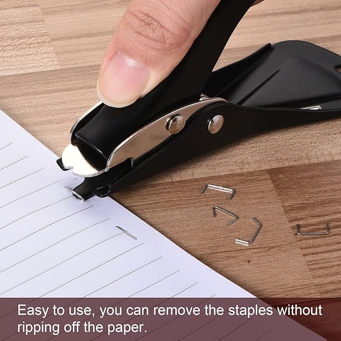MECCANIXITY Staple Remover Tools, Heavy Staplers Puller for Office Home Business, Black Pack of 2