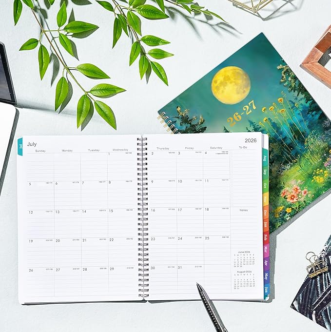 Planner 2026-2027 - 2026-2027 Planner Weekly and Monthly from Jul. 2026 - Jun. 2027, 9" x 11", 2026-2027 Weekly and Monthly with Coated Tabs, Reference 2026-2027 Calendar