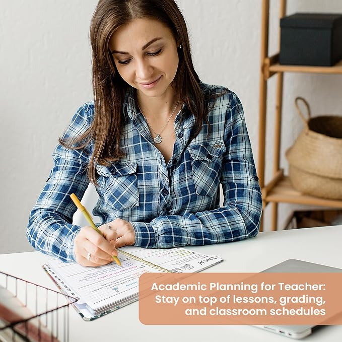 Planner 2026–2027, Weekly & Monthly Academic Organizer for School Year, Jul 2026–Jun 2027, Hardcover Planner with Tabs, Back to School Essential, 6.3" x 8.5", Poodle Garden