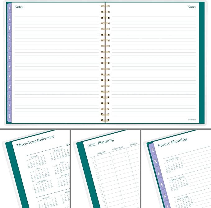 Mead Cambridge 2027 Planner, Weekly & Monthly, 8.5" x 11", Ombre Mist (1851-905-27)