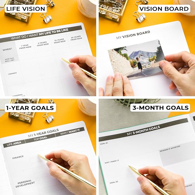 Clever Fox Planner PRO – Weekly & Monthly Life Planner to Increase Productivity, Time Management and Hit Your Goals, 8.5x11″ (Emerald)