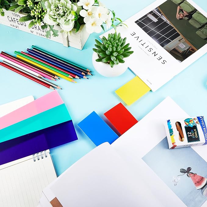 Chinco 30 Pieces Library Book Dividers for Shelves with Stickers, Library Shelf Markers Assorted Colored Book Shelf Dividers Plastic Shelf Marker Flexible Book Shelf Marker Set for Classroom Supplies