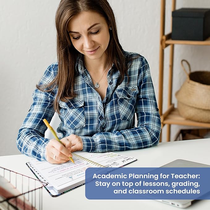 Planner 2026–2027, Academic Year Monthly & Weekly Calendar Book, Jul 2026–Jun 2027, Hardcover Organizer with Tabs, Student & Teacher Planner, 6.3" x 8.5", Pelagia Parade